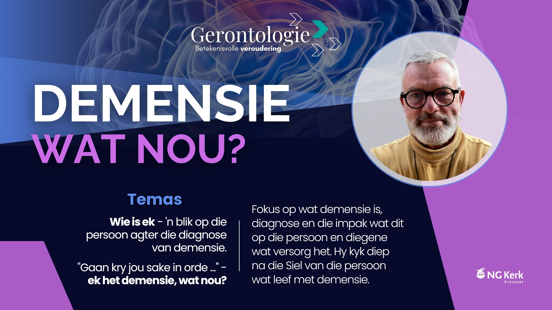 Gerontologie Demensie is gediagnoseer. Wat nou? - Dr. Rayne Stroebel